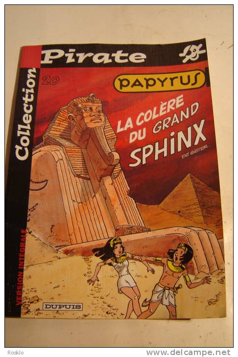 BD / COLLECTION  PIRATE N°20 PAPYRUS LA COLERE DU GRAND SPHINX / TRES BEL ETAT - Hergé
