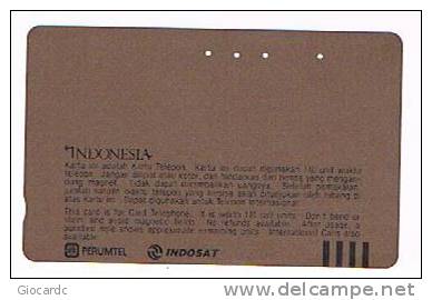 INDONESIA  - PERUMTEL / INDOSAT (TAMURA) - 1990 45^ ANNIV. INDEPENDENCE  OF INDONESIA 140 UNITS - USED -  RIF. 1642 - Indonesië