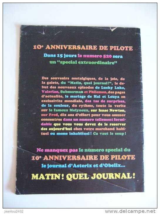 PILOTE N° 518 DU 09-10-1969 - Pilote