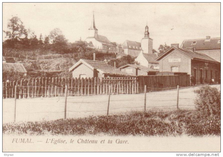 Fumal  L'Eglise Le Chateau Et La Gare ( Carte Adeps ) - Braives