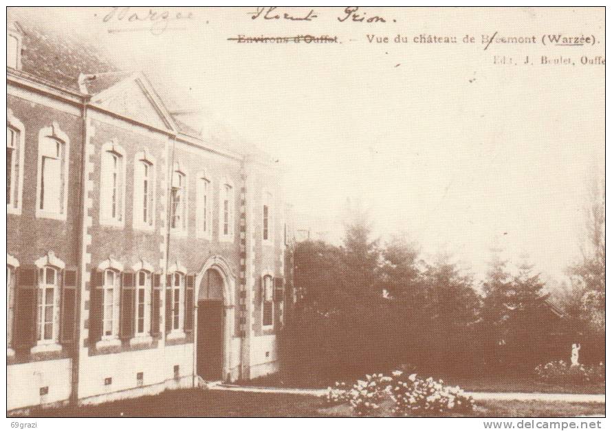 Warzee  Vue Du Chateau De Breemont ( Carte Adeps ) - Ouffet