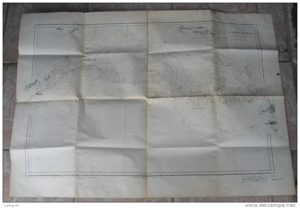 1 Carte Ancienne Cote De Sete A Marseille 1924 - Topographical Maps