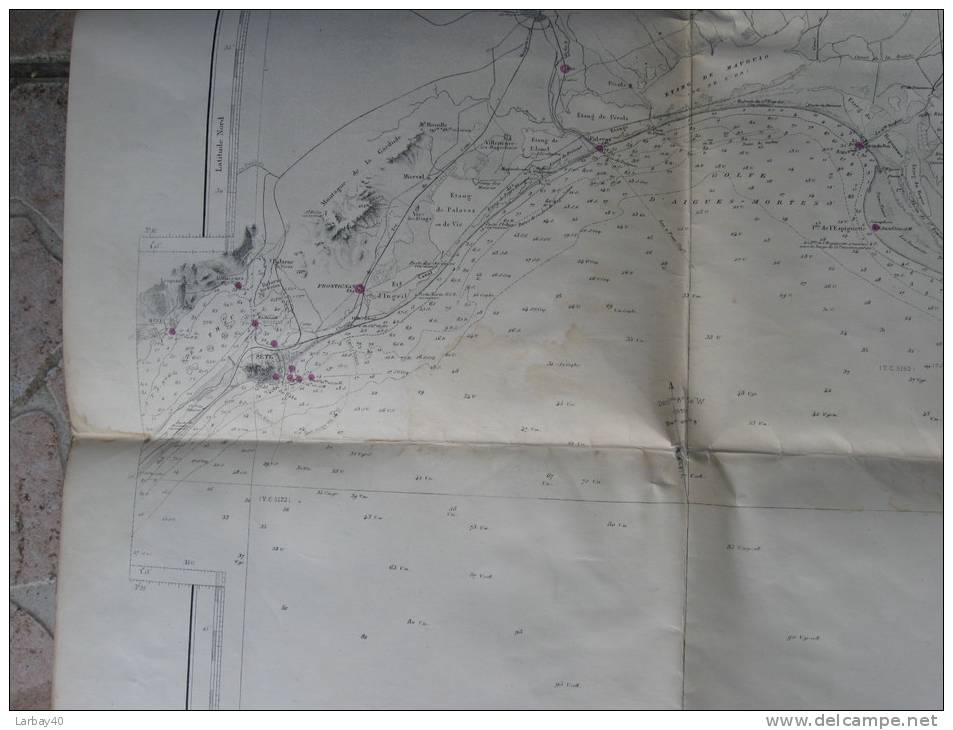 1 Carte Ancienne Cote De Sete A Marseille 1924 - Cartes Topographiques