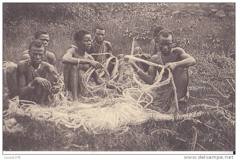 CORDERIE / TENSION DES FIBRES / KAMEMBE / TRES BELLE CARTE - Congo Belge