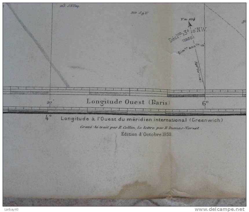 1 Carte Ancienne D Ouessant A La Loire - Cartes Topographiques