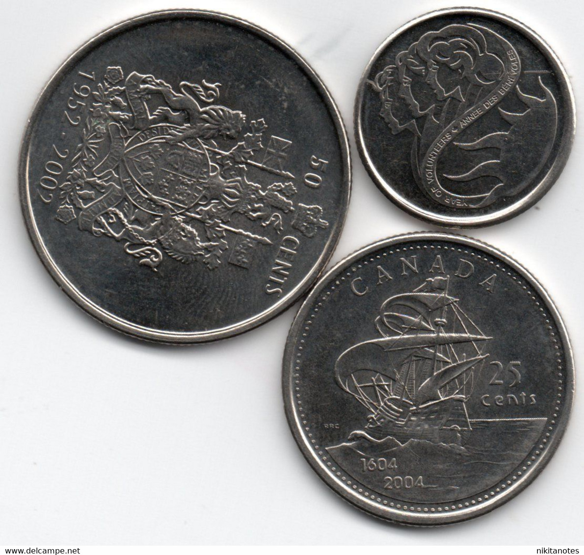 Canada 3 Monete Vedi Foto Coins - Canada