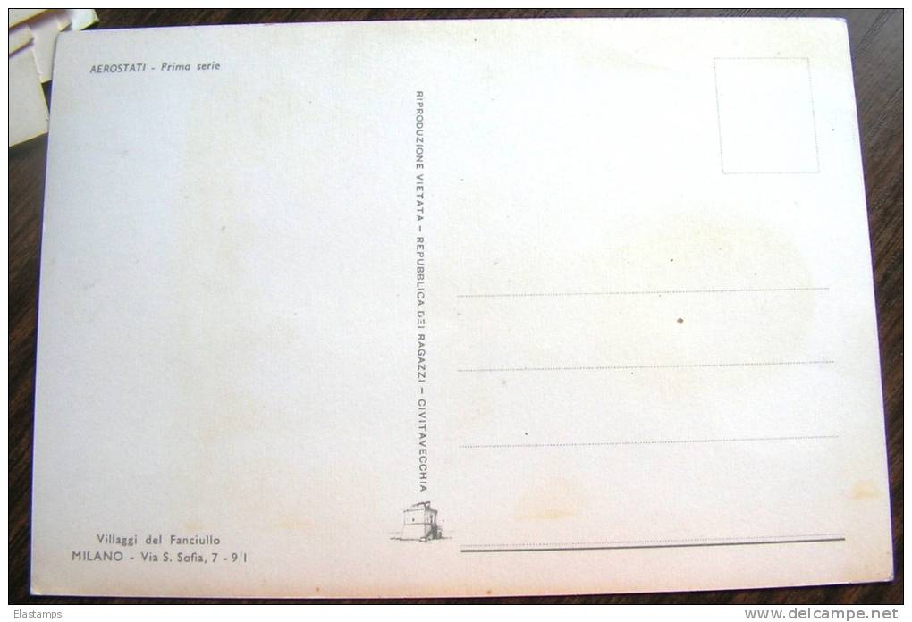 == Ballon 1795 Di Garnierin , Modern Card   * Italien - Milano - Luchtballon