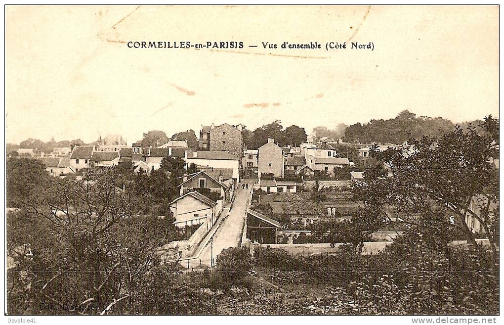 95  CORMEILLES  EN  PARISIS VUE D'ENSEMBLE  COTE NORD ETAT VOIR SCAN - Cormeilles En Parisis