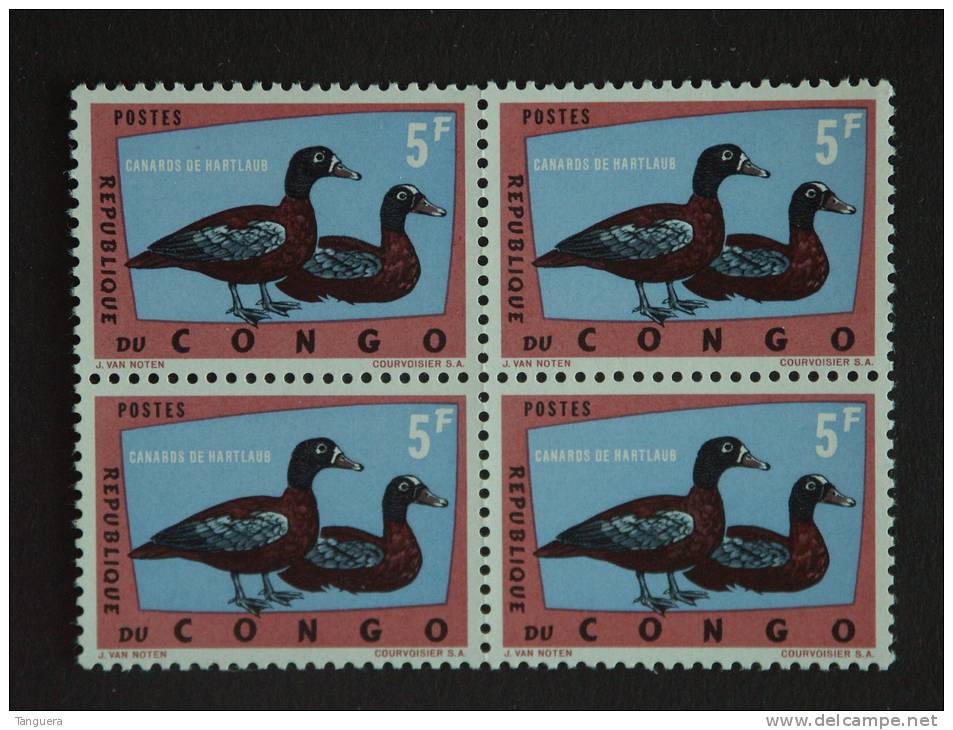 Congo Republique Republiek 1963 Oiseaux Vogels Canard Eend 4 X  Yv 489 MNH ** - Autres & Non Classés