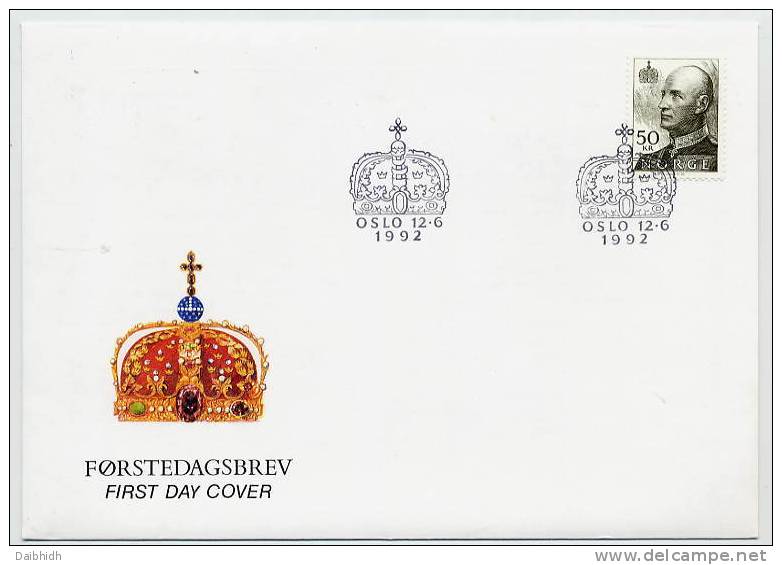 NORWAY 1992 50 Kr. Definitive  On FDC.  Michel 1100 Ay - FDC