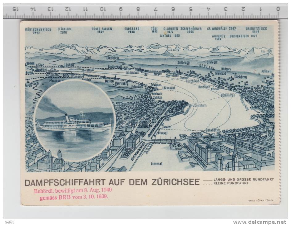 Dampfschiffahrt Auf Dem Zürichsee - Rundfahrten Mit Modernen Salondampfern Und Bequemen Dampfschwalben - Autres & Non Classés