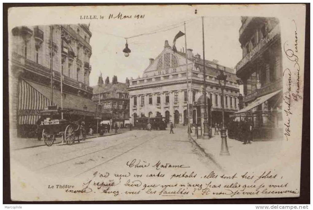 LILLE GARE  - NORD  - SAGE / 1901 OBLITERATION  DAGUIN JUMELE SUR CPA  POUR LES PAYS BAS (ref EP 709) - 1898-1900 Sage (Tipo III)