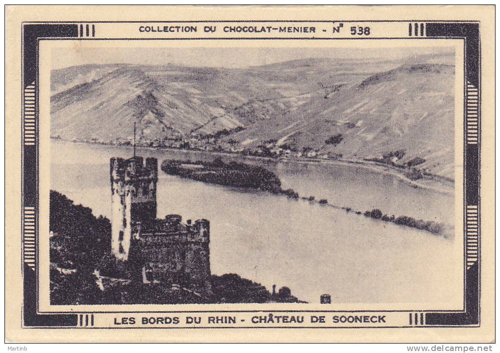 CHROMO  Image Chocolat MENIER  Chateau De Sooneck  N° 538 - Menier