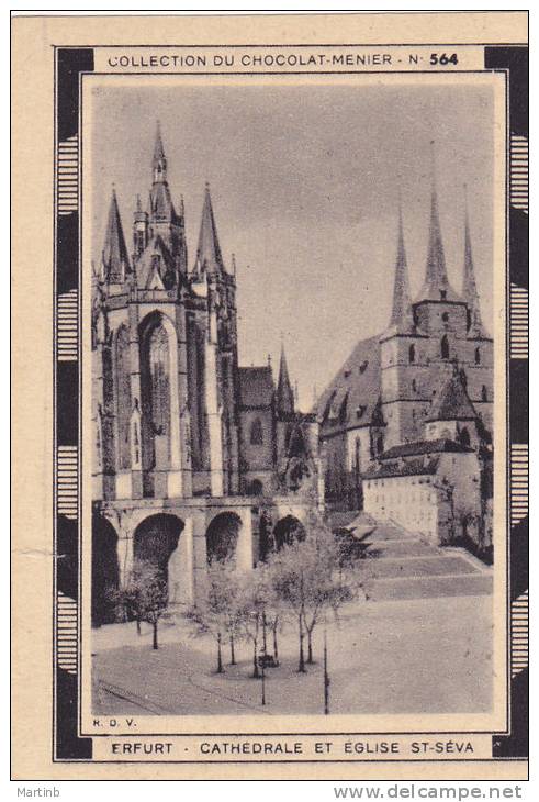 CHROMO  Image Chocolat MENIER  ERFURT  Cathedrale & église St Seva   N° 564 - Menier