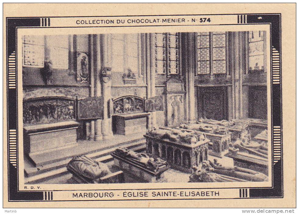 CHROMO  Image Chocolat MENIER  MARBOURG  église Ste Elisabeth  N° 574 - Menier