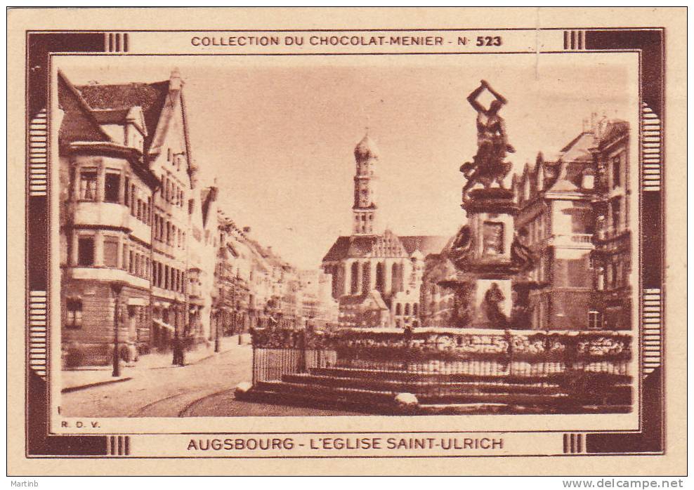 CHROMO  Image Chocolat MENIER  AUGSBOURG  église St Ulrich  N° 523 - Menier