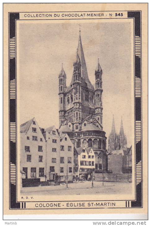 CHROMO  Image Chocolat MENIER  COLOGNE    église St Martin   N° 545 - Menier