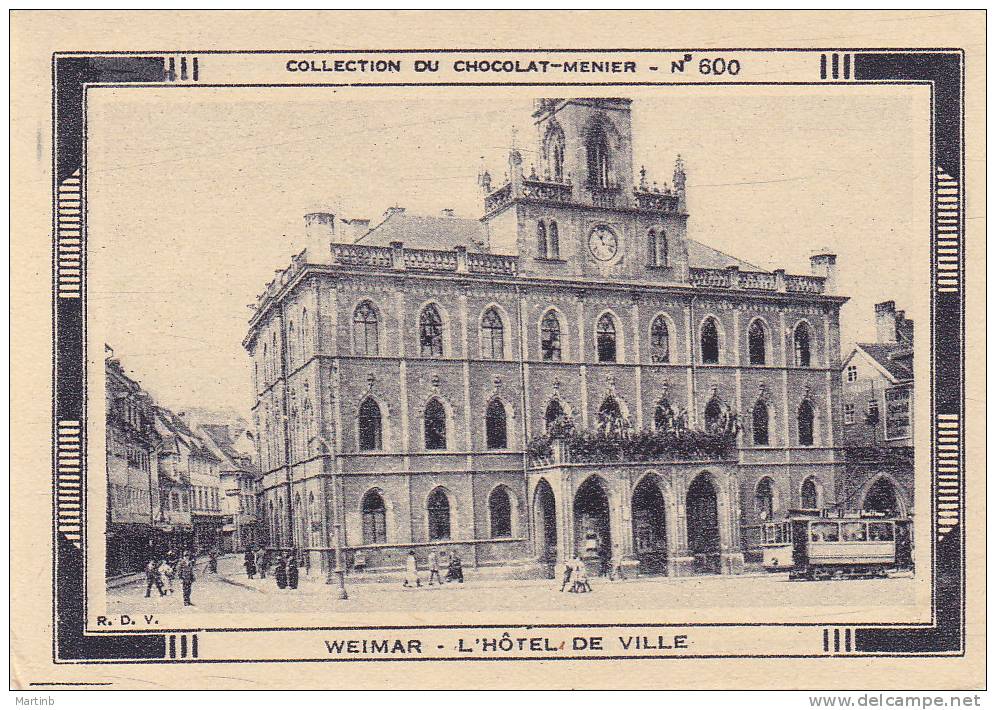 CHROMO  Image Chocolat MENIER  WIEMAR  Hotel De Ville  N° 600 - Menier