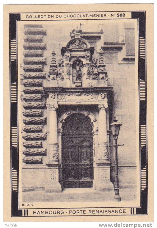 CHROMO  Image Chocolat MENIER  HAMBOURG  Porte Renaissance N° 562 - Menier