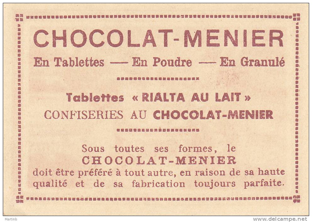 CHROMO  Image Chocolat MENIER  HAMBOURG  Vue Aérienne   N° 561 - Menier