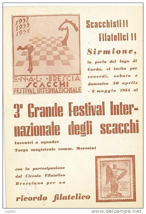 FILATELIA - TEMATICA SPORT - MILLE MIGLIA COPPA F. MAZZOTTI - BRESCIA  1954 IN CORSO PARTICOLARE  RARA - Altri & Non Classificati