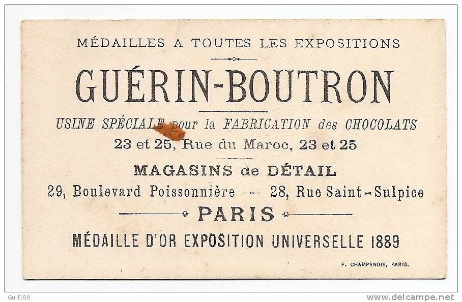 Chromo Dorée Chocolat Guérin Boutron Imp. Champenois Paris Ombres Chinoises étoile Danse école Cours Tutu A12-07 - Guérin-Boutron