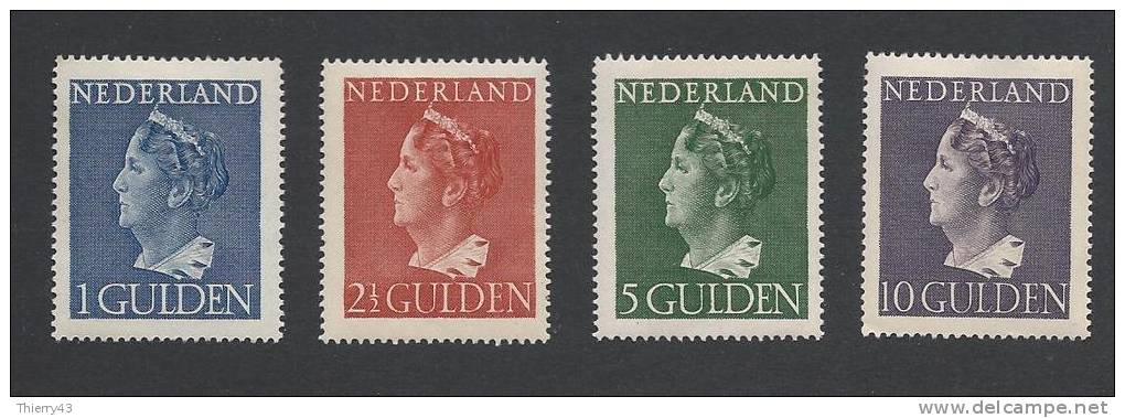 Nederland, Pays Bas, Niederlande  1946  -  Queen Wilhelmina, Set   NVPH 346-49  Mi. 453-56 MH - Unused Stamps