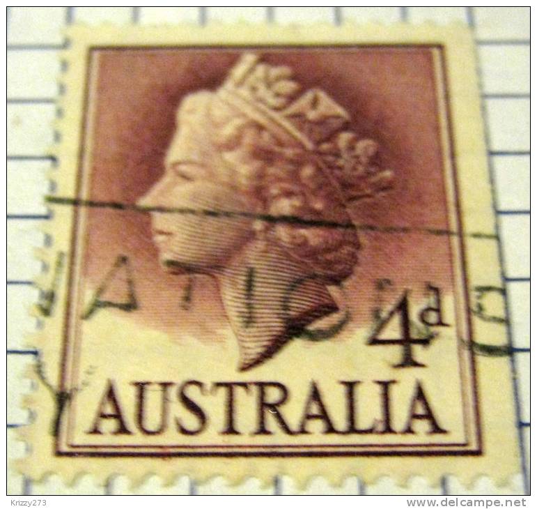 Australia 1957 Queen Elizabeth II 4d - Used - Oblitérés