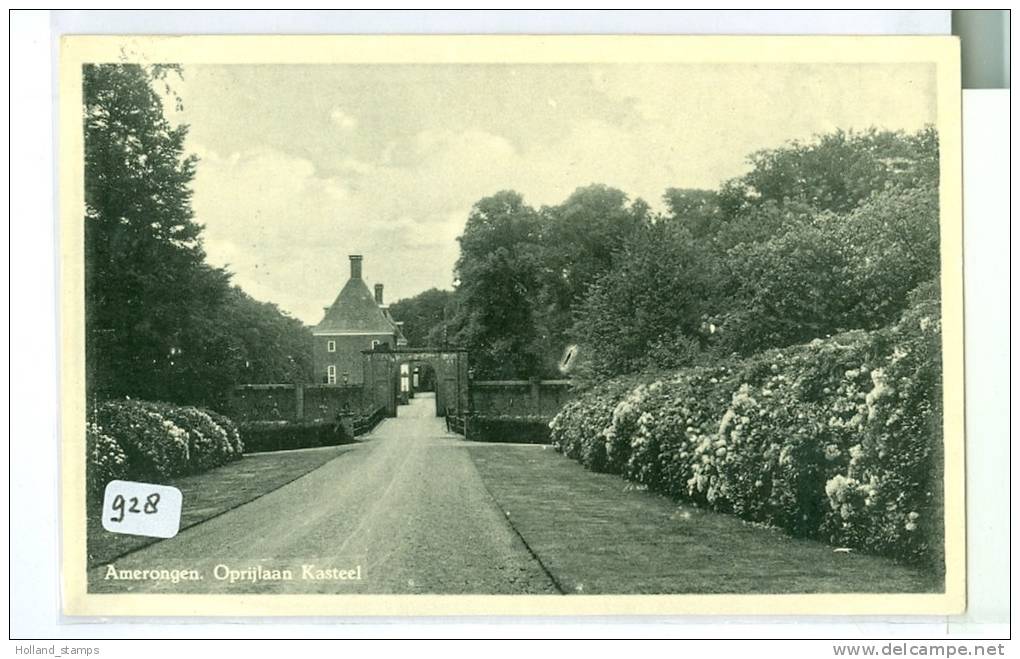 HANDGESCHREVEN ANSICHTKAART Uit AMERONGEN - OPRIJLAAN KASTEEL - Naar DEN HAAG (928) - Amerongen