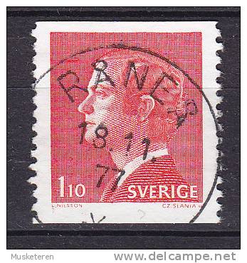 Sweden 1975 Mi. 902 X A    1.10 Kr King König Carl XVI. (Cz. Slania) Deluxe RÅNEÅ Cancel !! - Oblitérés
