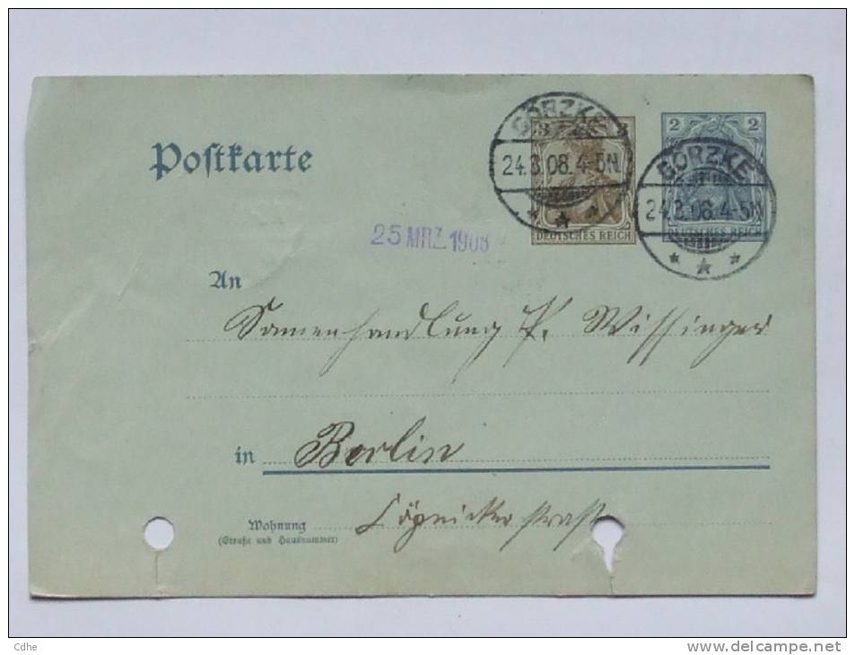 ENTIER POSTAL 2 PFENNIG + 3 PFENNIG DEUTSCHES REICH CIRCULE EN 1906 - Andere & Zonder Classificatie