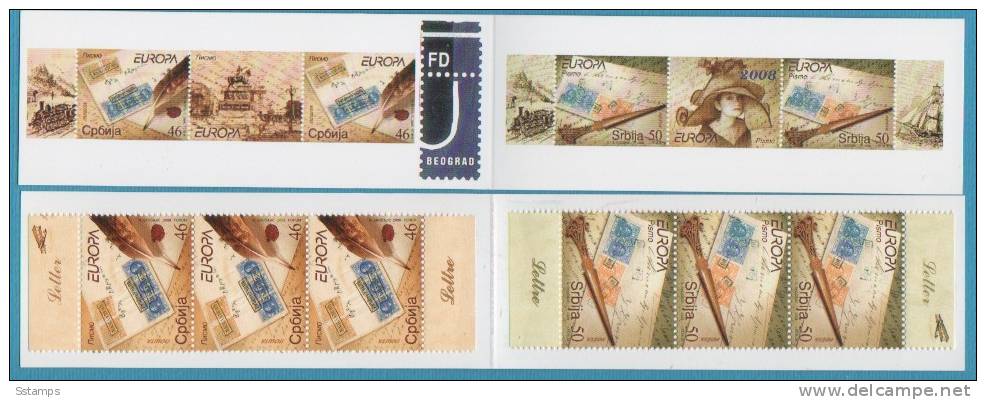 2008  EUROPA  SERBIA SRBIJA  LETTER BRIEFE  3 SETS INTERESSANTE - 2008