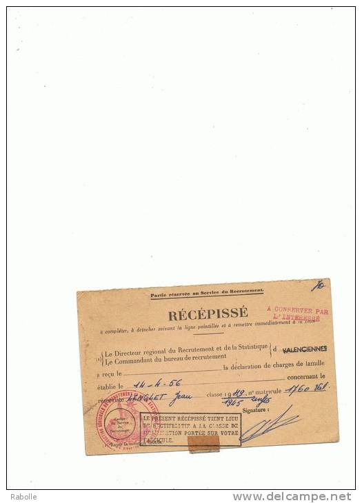 Service Militaire Lenglet Jean    Beaurevoir - Nautical Charts