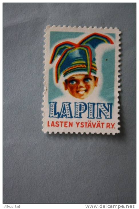 SUOMI FINLAND LAPONIE LAPIN LASTEN YSTAVAT R.Y. 1953  ERINOPHILIE LABEL  VIGNETTE - Sonstige & Ohne Zuordnung