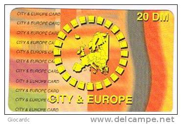 GERMANIA (GERMANY) - CITY & EUROPE    (REMOTE) -  MAP  -  USED - RIF. 5885 - [2] Mobile Phones, Refills And Prepaid Cards