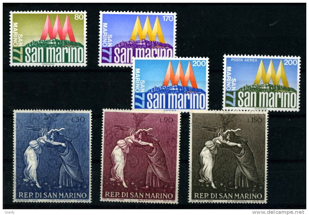 SAN MARINO NATALE + EXPO S MARINO 77 1968/77 COMP MNH** - Ungebraucht