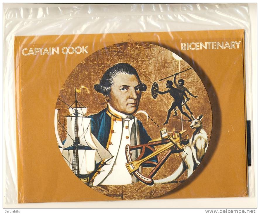 1970 Australia Captain Cook Bicenteary Complete Post Office Presentation Pack - Presentation Packs