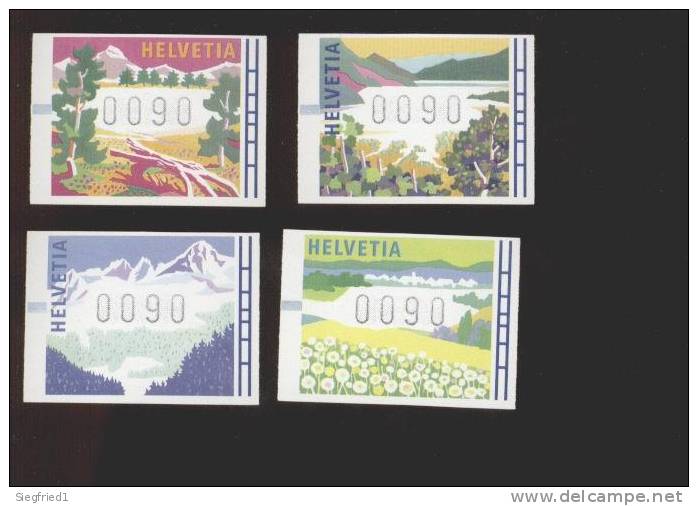 Schweiz ** ATM 7-10 Landschaften - Automatic Stamps