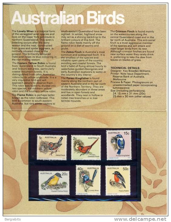 1979 Australia Bird Issues # 2 Complete Post Office Presentation Pack - Presentation Packs