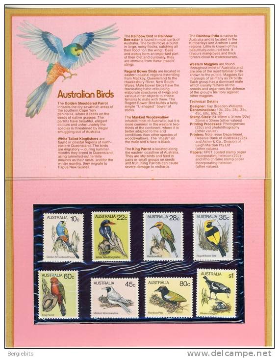 1980 Australia Bird Issues # 3 Complete Post Office Presentation Pack - Presentation Packs