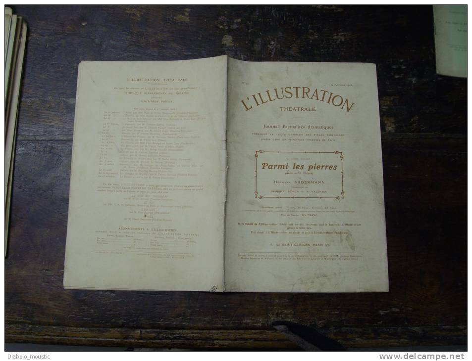 N° 97 Du  24 Octobre 1908       PARMI LES PIERRES   Par Hermann Sudermann - Auteurs Français