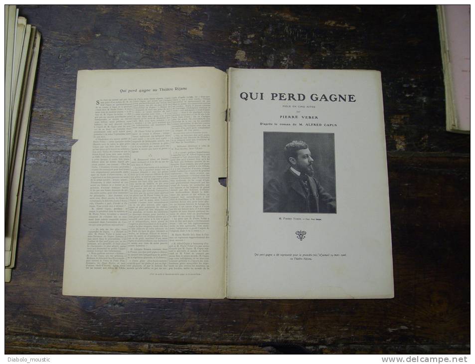 N° 87 Du  25 Avril 1908     QUI PERD GAGNE       Par Pierre Veber - Auteurs Français