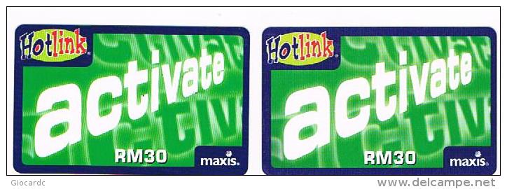 MALESIA (MALAYSIA) - MAXIS (GSM RECHARGE) - HOTLINK 30 WITH 2 EXPIRY DIFFERENT - USED °-  RIF. 1880 - Malaysia