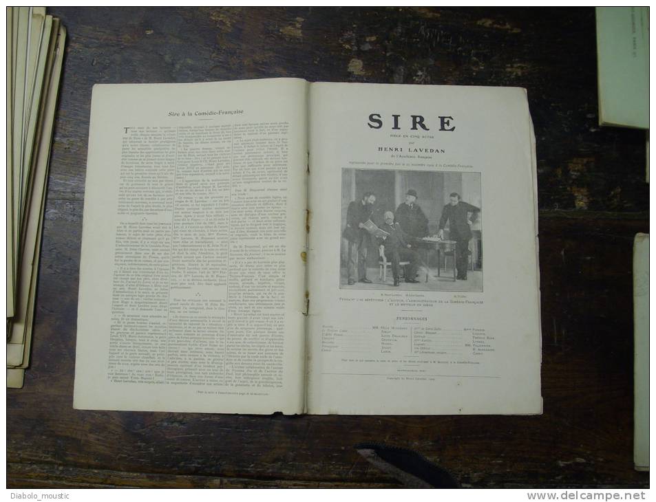 N° 134 Du  25 Décembre 1909    SIRE    Par    Henry   Lavedan - Auteurs Français