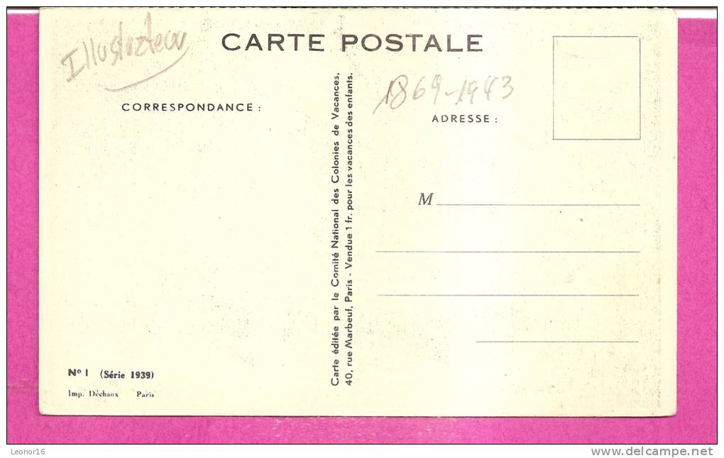 " REDON  GEORGES " *1869 - + 1943  -  ** HESITATION **   -   Editeur : C. N. Des Colonies De Vacances  Série 1939 N°1 - Redon