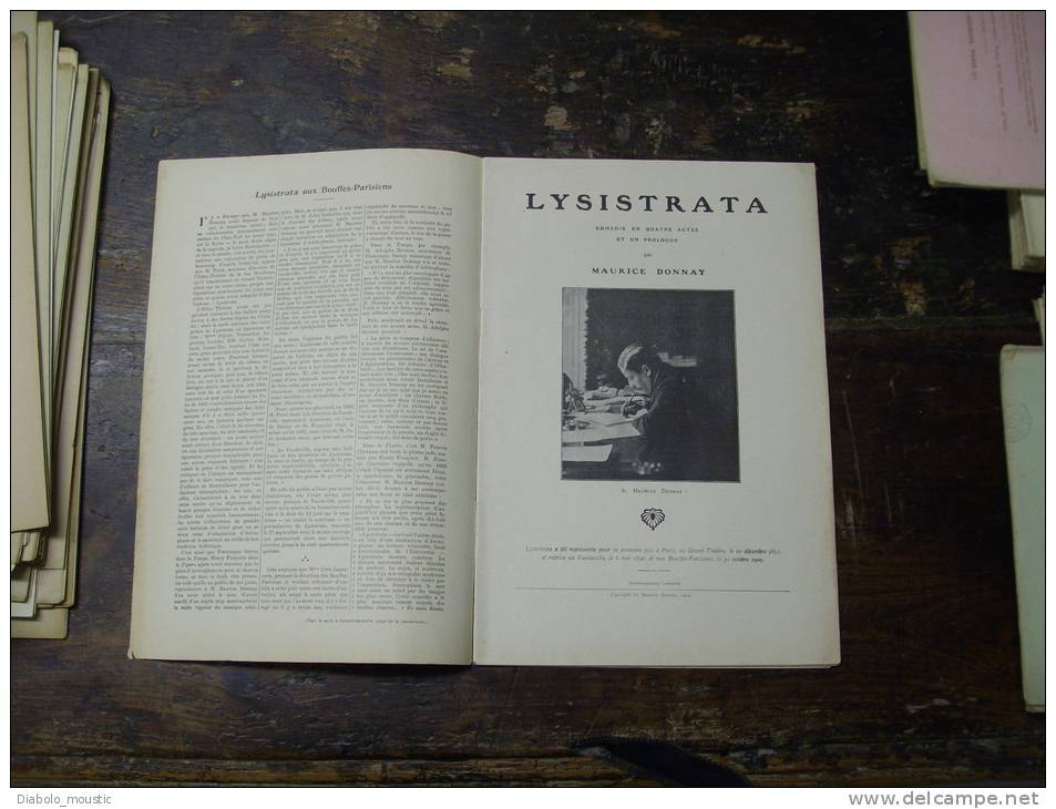 N° 130  Du  20 Novembre  1909            LYSISTRATA  Par   Maurice  Donnay - Franse Schrijvers