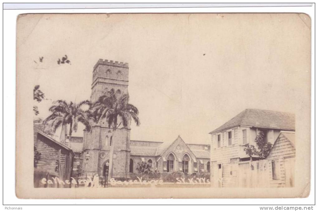 SAINT CHRISTOPHE ET NIEVES ST KITTS  Cathedrale BasseTerre   Carte Photo Postcard - Saint Kitts En Nevis