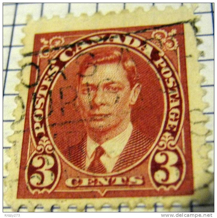 Canada 1937 King George VI 3c - Used - Usati