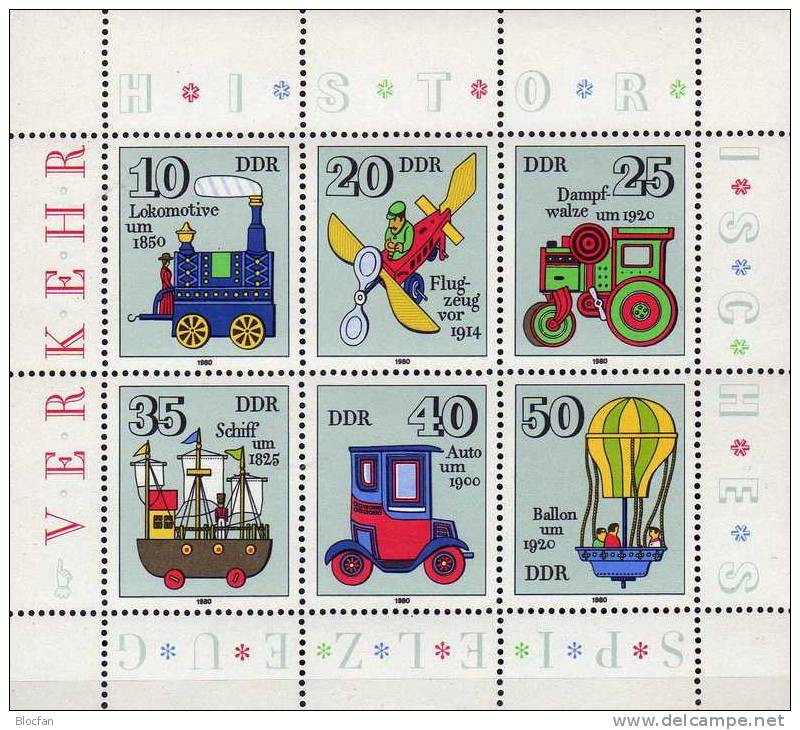 Historisches Spielzeug 1980 Dampfwalze Fleck DDR 2566/1 KB I ** 34€ Vergleich Trafic Error On The Stamp Sheet Of Germany - Errors & Oddities