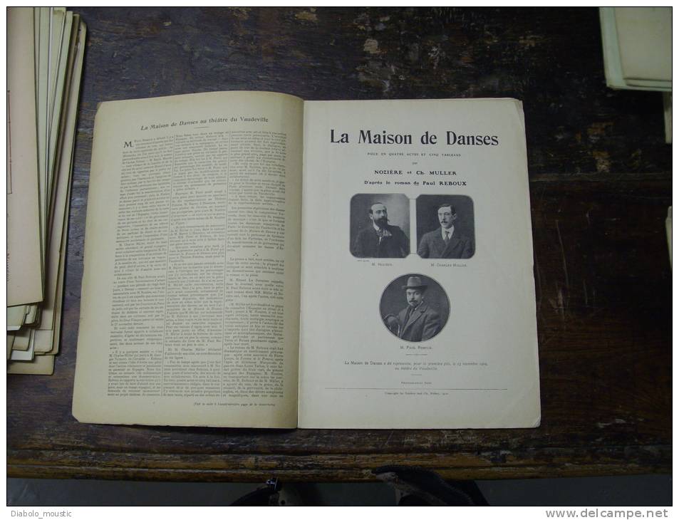 N° 135  Du  8 Janvier  1910        LA MAISON DE DANSE         Par  Nozière  Et Ch. Muller - Auteurs Français